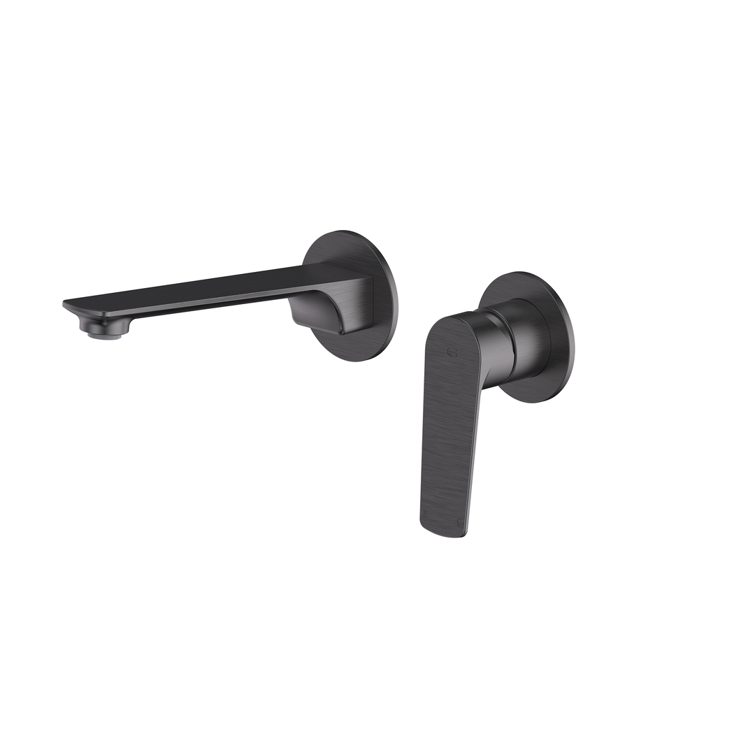 Greens Novi Wall Basin Mixer Gun Metal