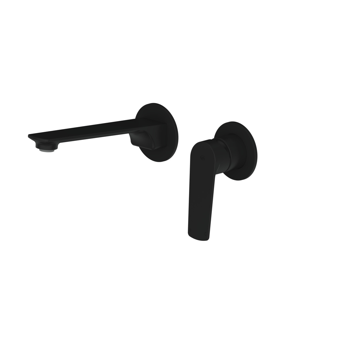 Greens Novi Wall Basin Mixer Matte Black