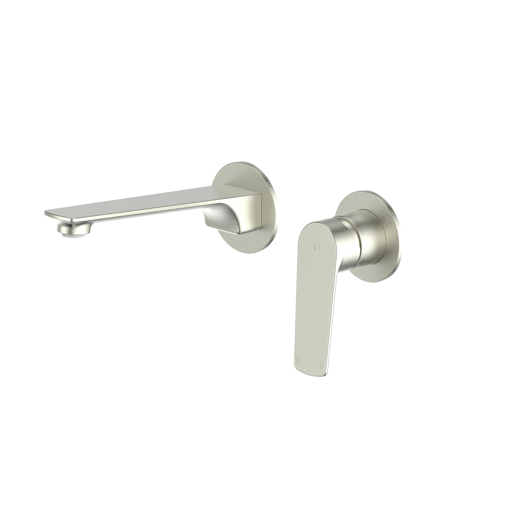 Greens Novi Wall Basin/Bath Mixer Pvd Brushed Nickel