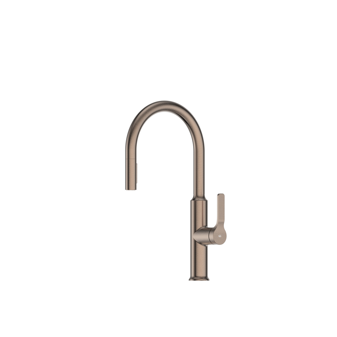 Greens Craft Pull-Down Kitchen Mixer With Prep Spout Pvd Brushed Bronze