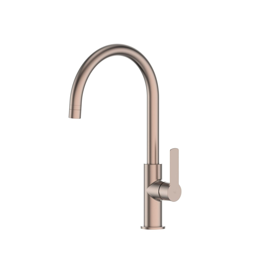 Greens Astro Ii Gooseneck Sink Mixer Pvd Brushed Bronze