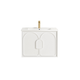 Otti Laguna Mk Ii 750 Matte White Wall Hung Vanity With U/Mount Carrara Marble Top & Basin
