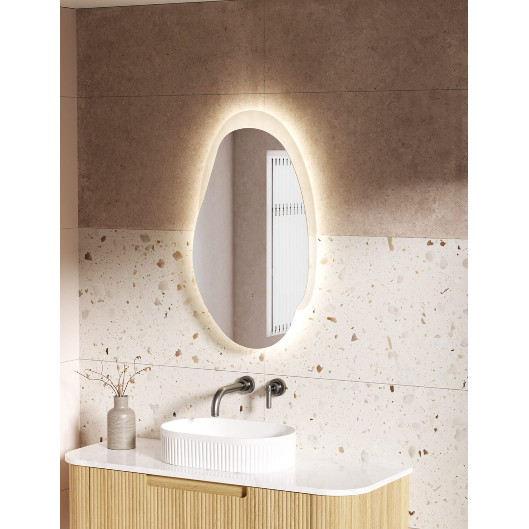 Aulic Evanston Mirror 530mm With Matte Grey Acrylic Edge Matte Grey
