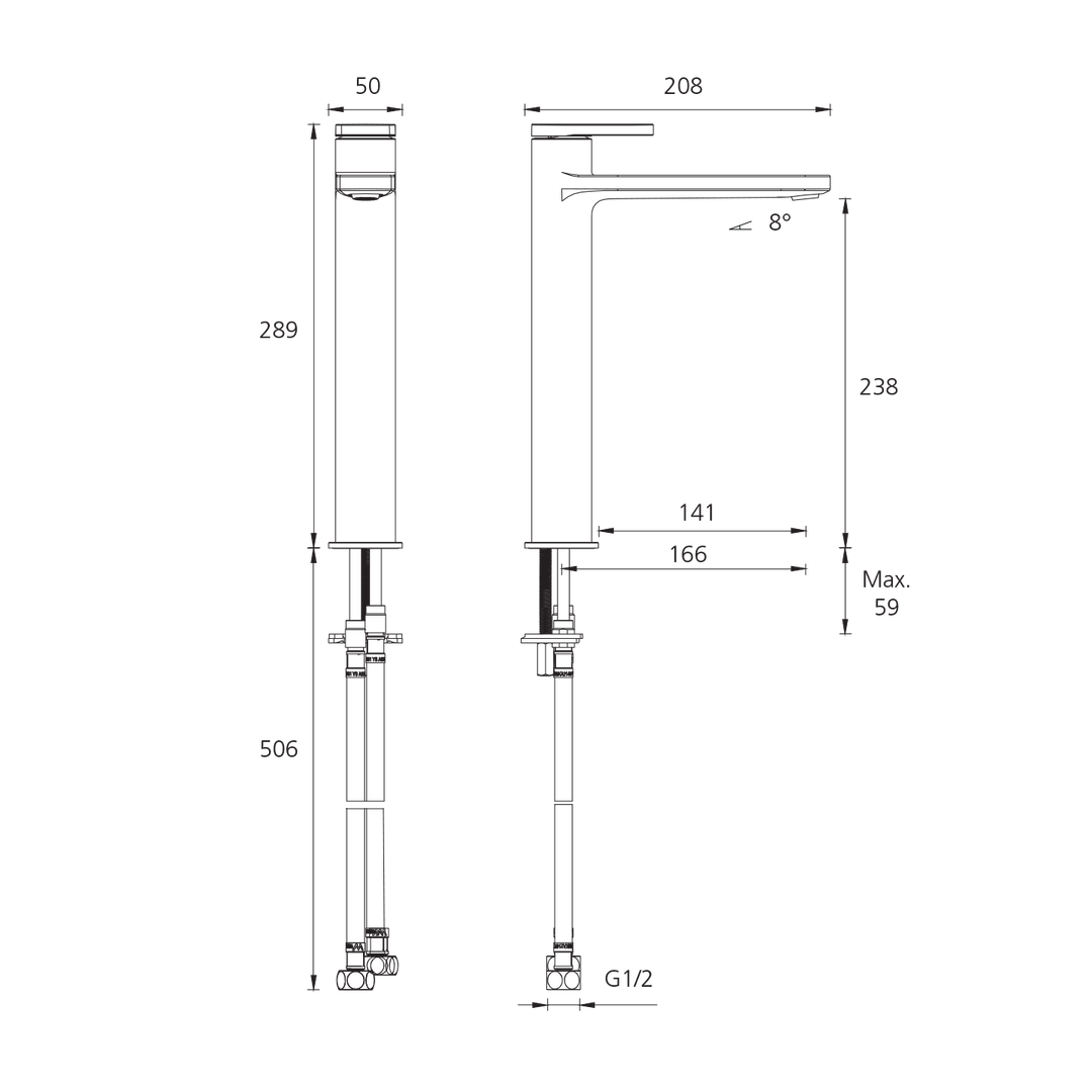 Oliveri LON096500FCR London Basin Tower CR