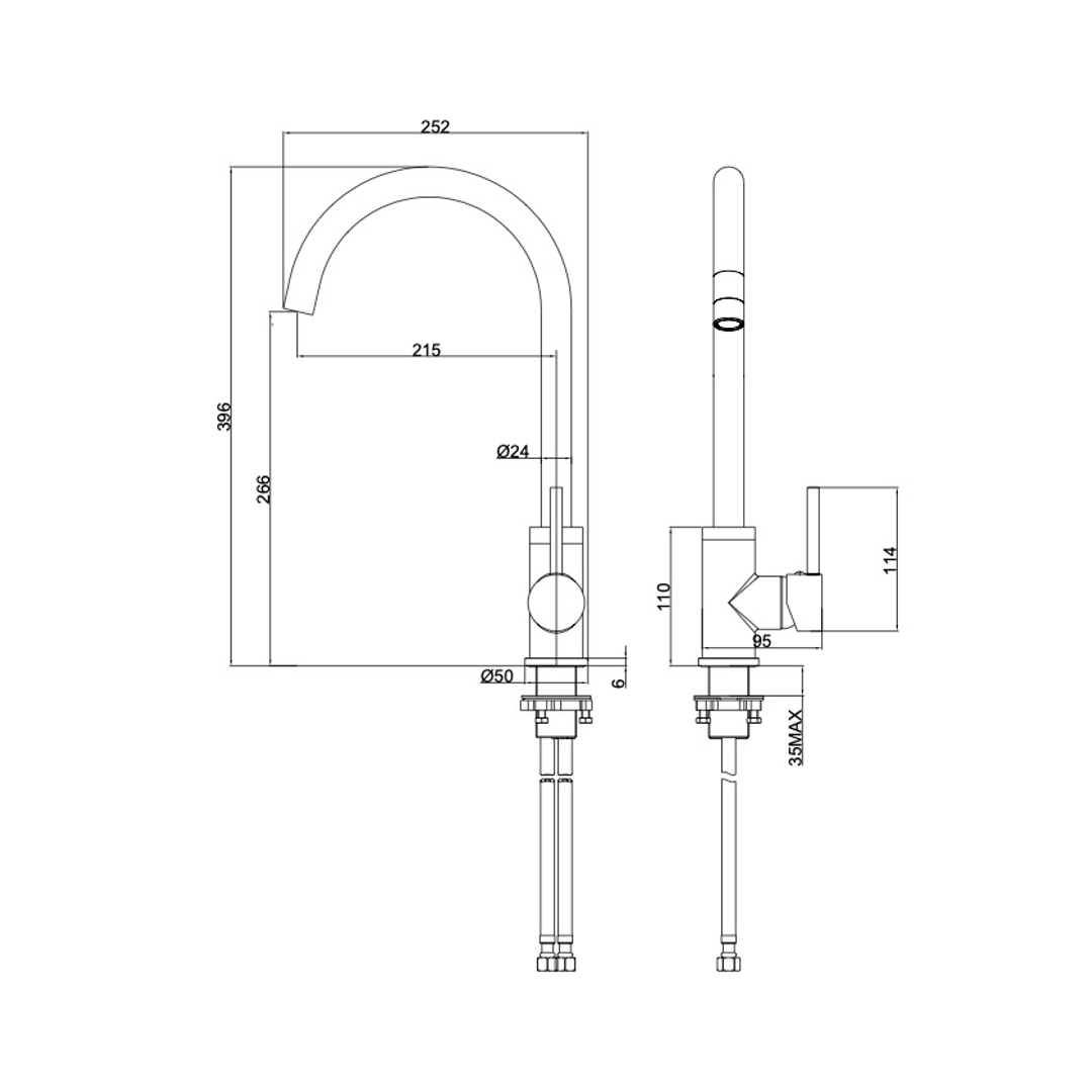 Linsol Louis S2 Sink Mixer Eco Aged Bronze