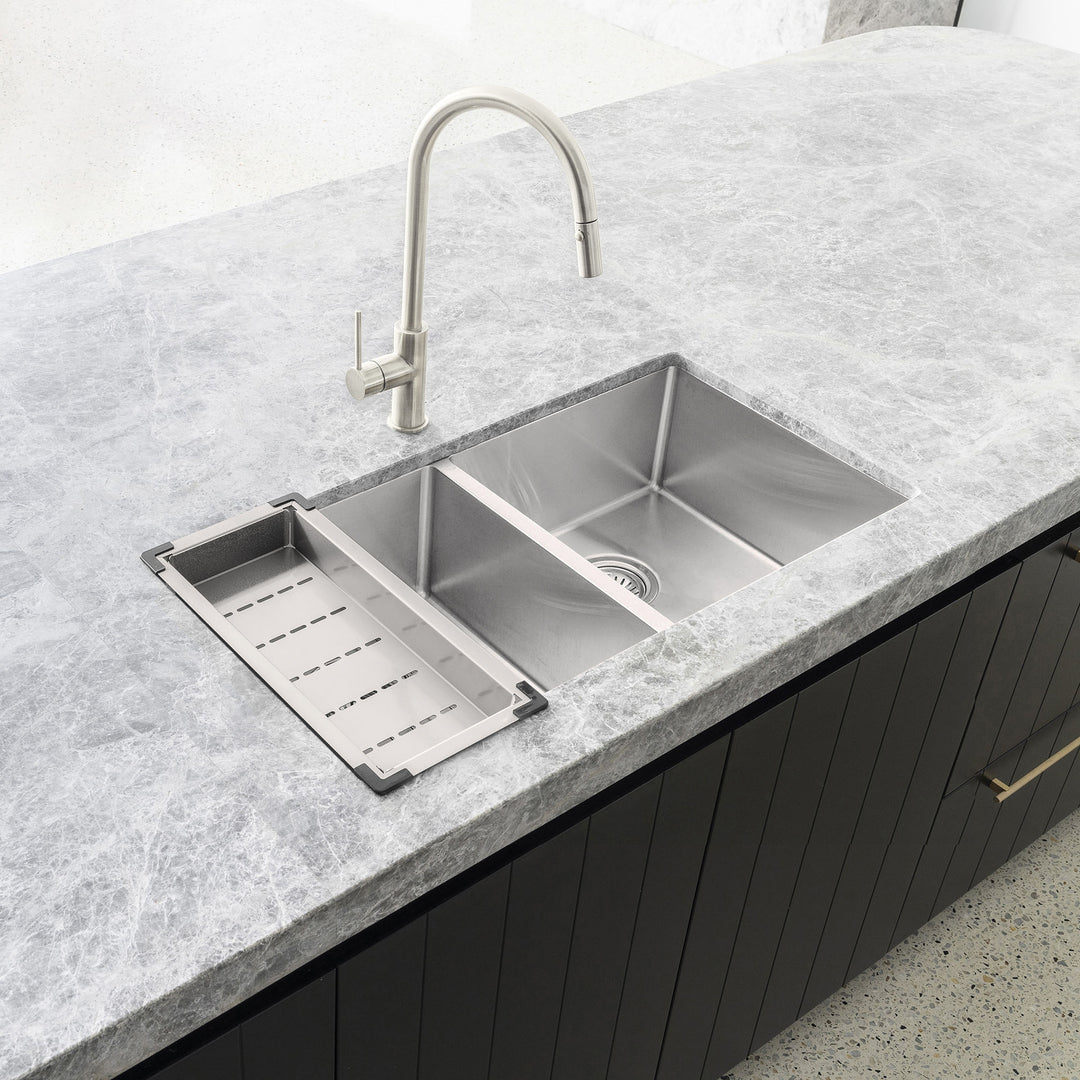 Meir Kitchen Sink Colander Brushed Nickel