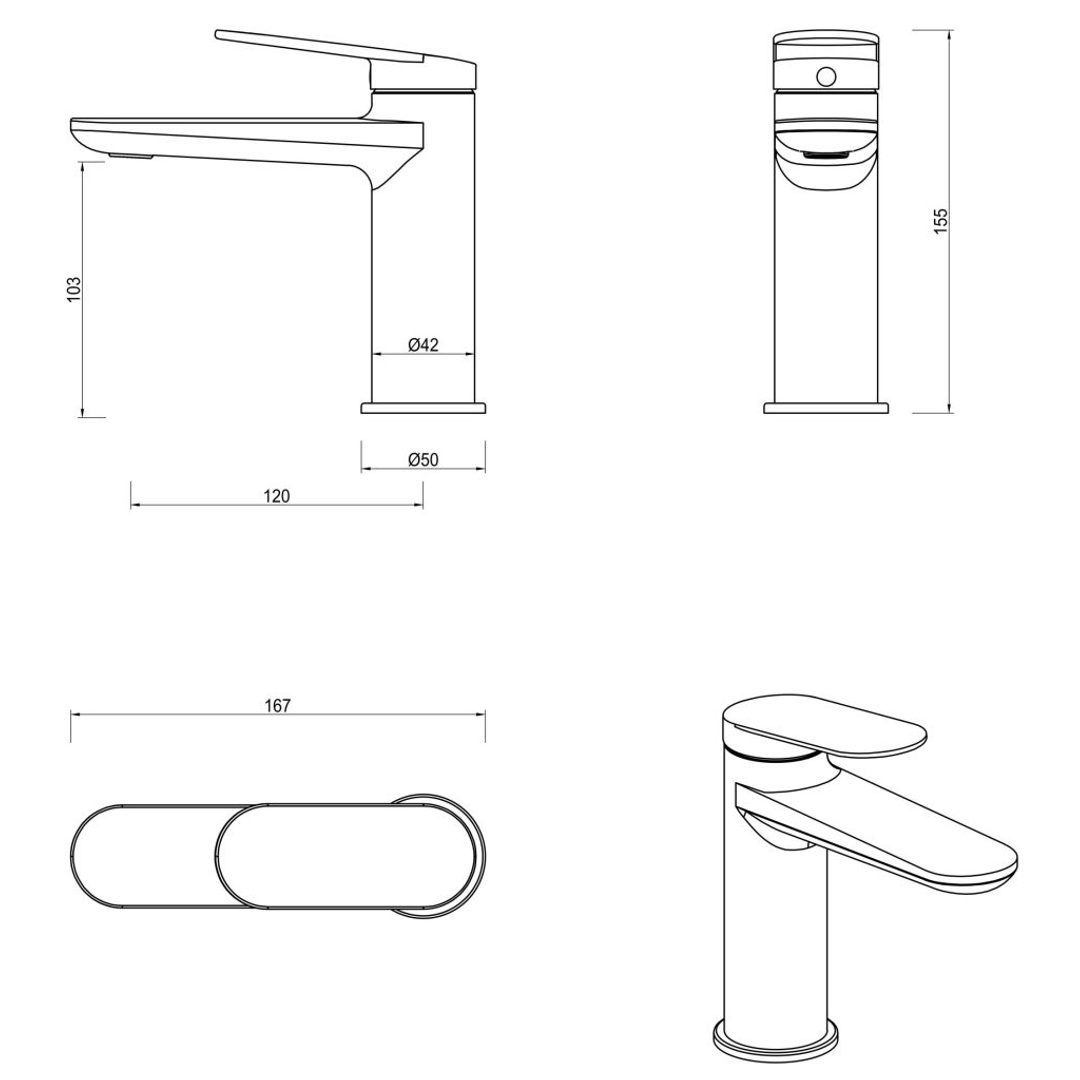 Bella Vista Lantra Basin Mixer Chrome