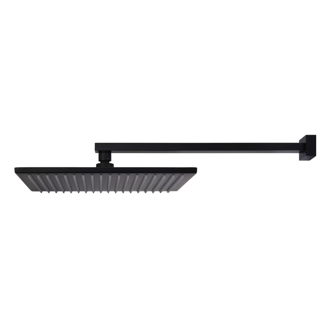 Meir Square Wall Shower 300Mm Rose 400Mm Arm Matte Black