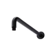 Meir Round Wall Shower Curved Arm 400Mm Matte Black