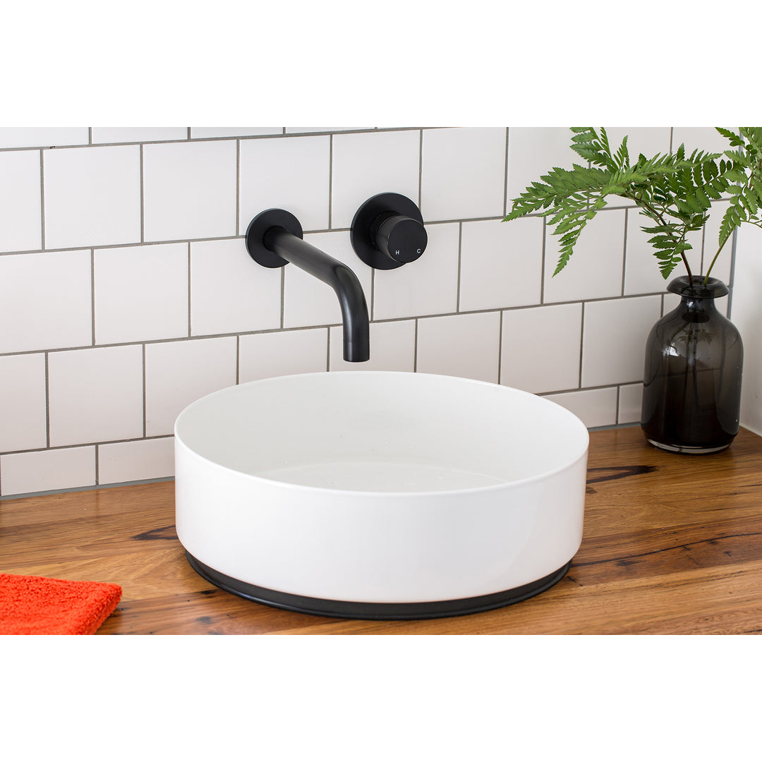 Meir Round Wall Mixer Pinless Handle Finish Kit Matte Black