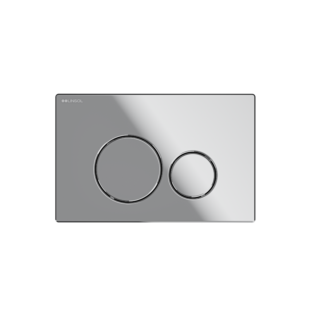 Linsol Marq Flush Plate With Round Buttons Chrome