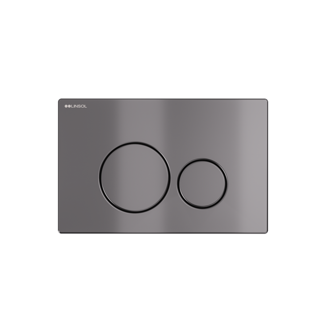 Linsol Marq Flush Plate With Round Buttons Gunmetal