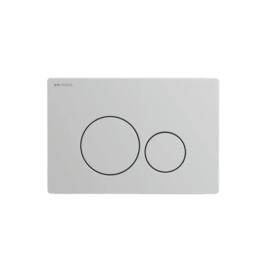 Linsol Marq Flush Plate With Round Buttons Matte White