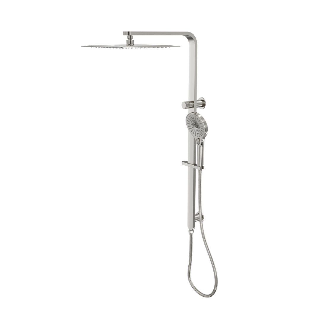 Linsol Mason Shower Combo With Multifunction Hand Piece & 300Mm Square Head Brushed Nickel