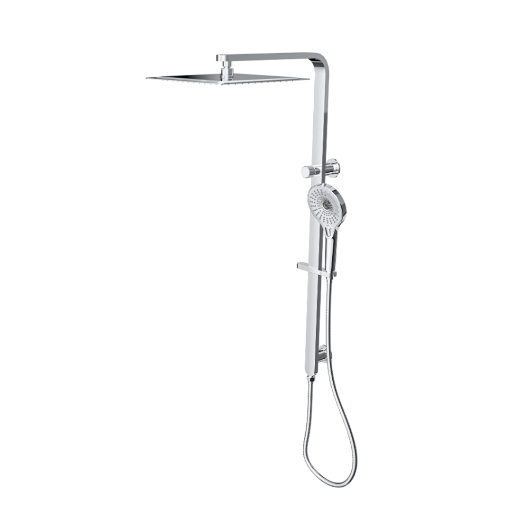 Linsol Mason Shower Combo With Multifunction Handpiece And 300Mm Square Head Chrome