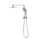 LINSOL Mason Short Shower Combo With Multifunction Hand Piece & 200Mm Round Head Brushed Nickel