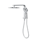 LINSOL Mason Short Shower Combo With Multifunction Hand Piece & 200Mm Square Head Chrome