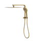 LINSOL Mason Short Shower Combo With Multifunction Hand Piece & 300Mm Square Head Brushed Brass