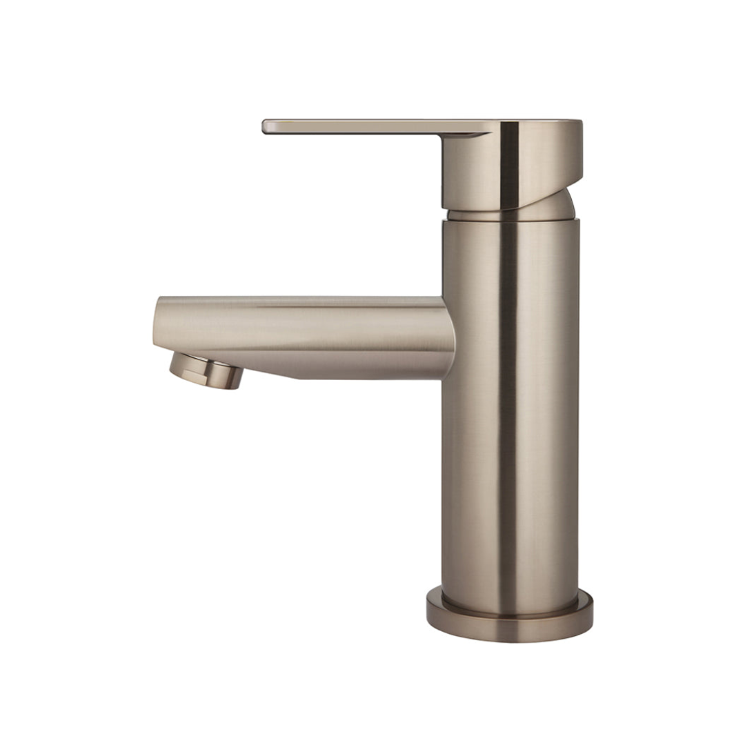 Meir Round Paddle Basin Mixer Champagne