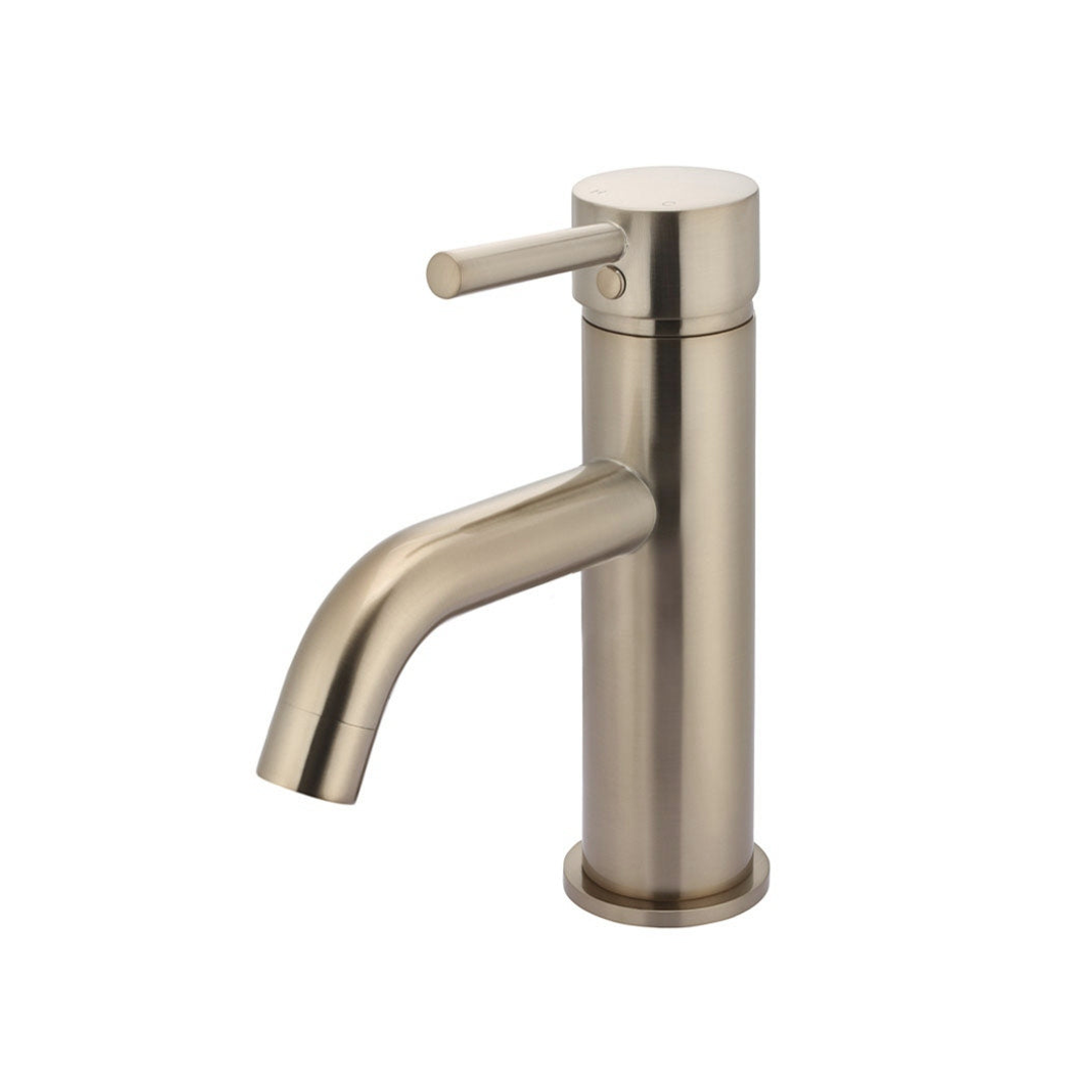 Meir Round Champagne Basin Mixer With Curved Spout