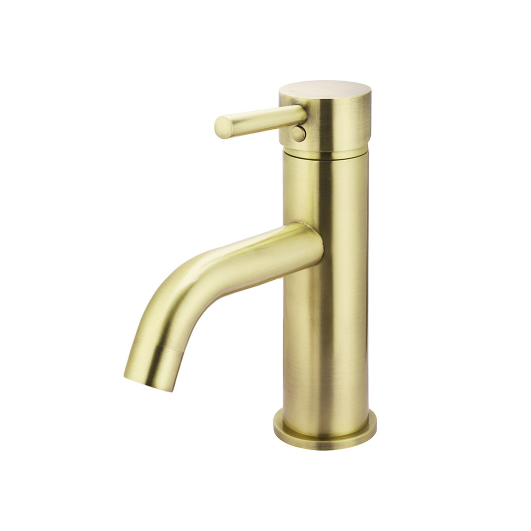 Meir Round Basin Mixer Curved Tiger Bronze
