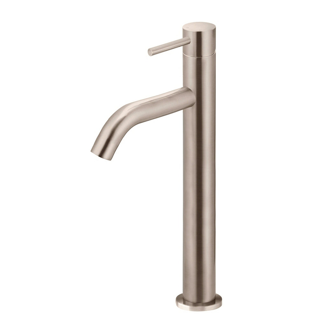 Meir Piccola Tall Basin Mixer Tap With 130Mm Spout Champagne