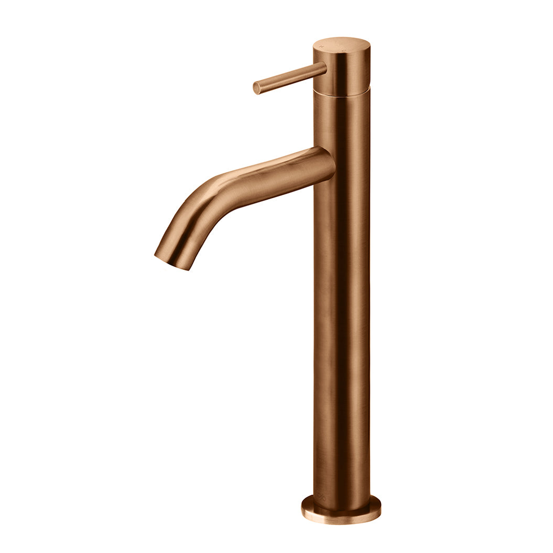 Meir Piccola Tall Basin Mixer Tap With 130Mm Spout Lustre Bronze