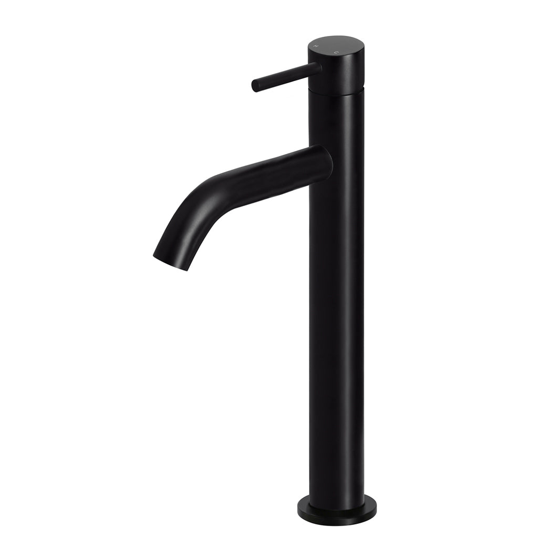 Meir Piccola Tall Basin Mixer Tap With 130Mm Spout Matte Black