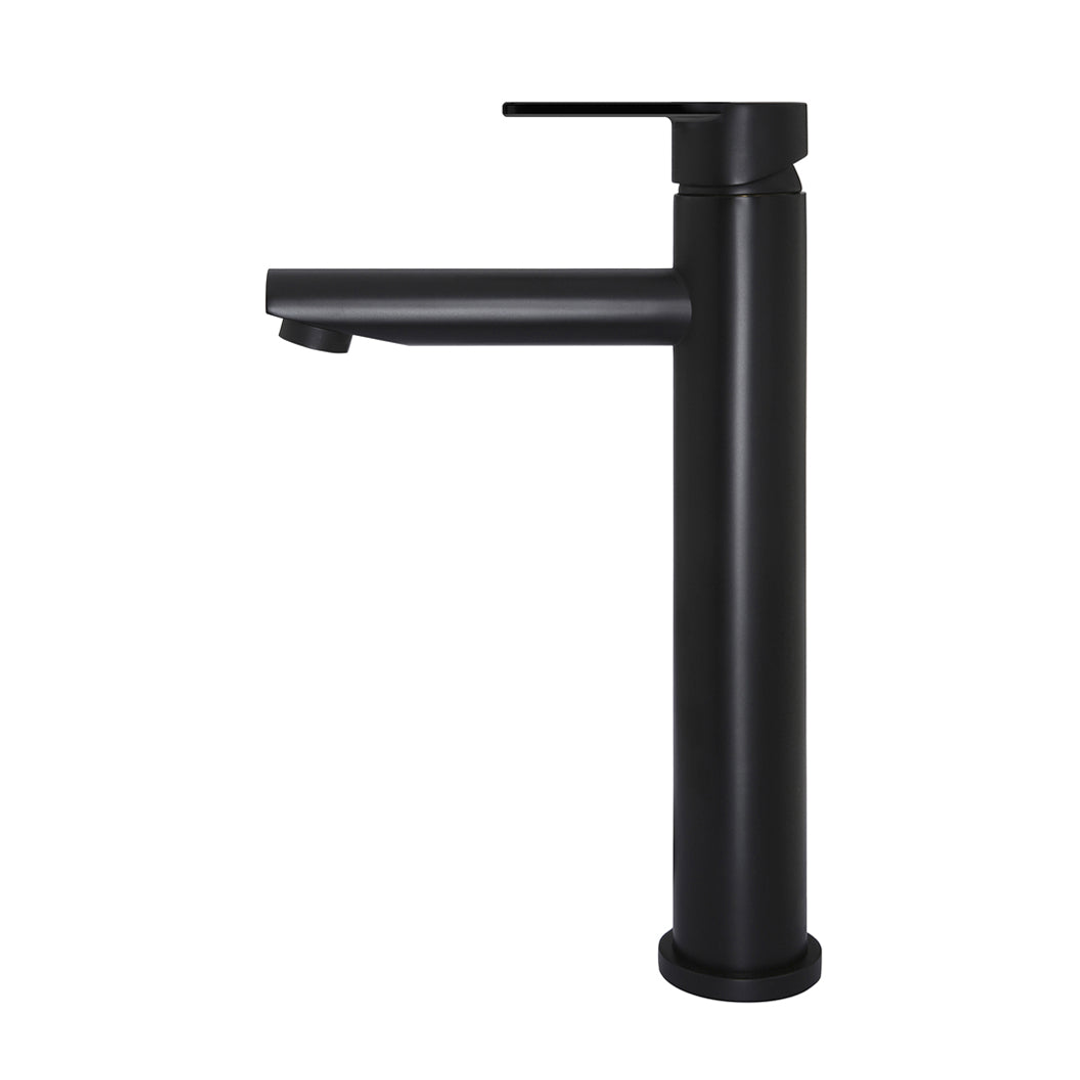 Meir Round Paddle Tall Basin Mixer Matte Black