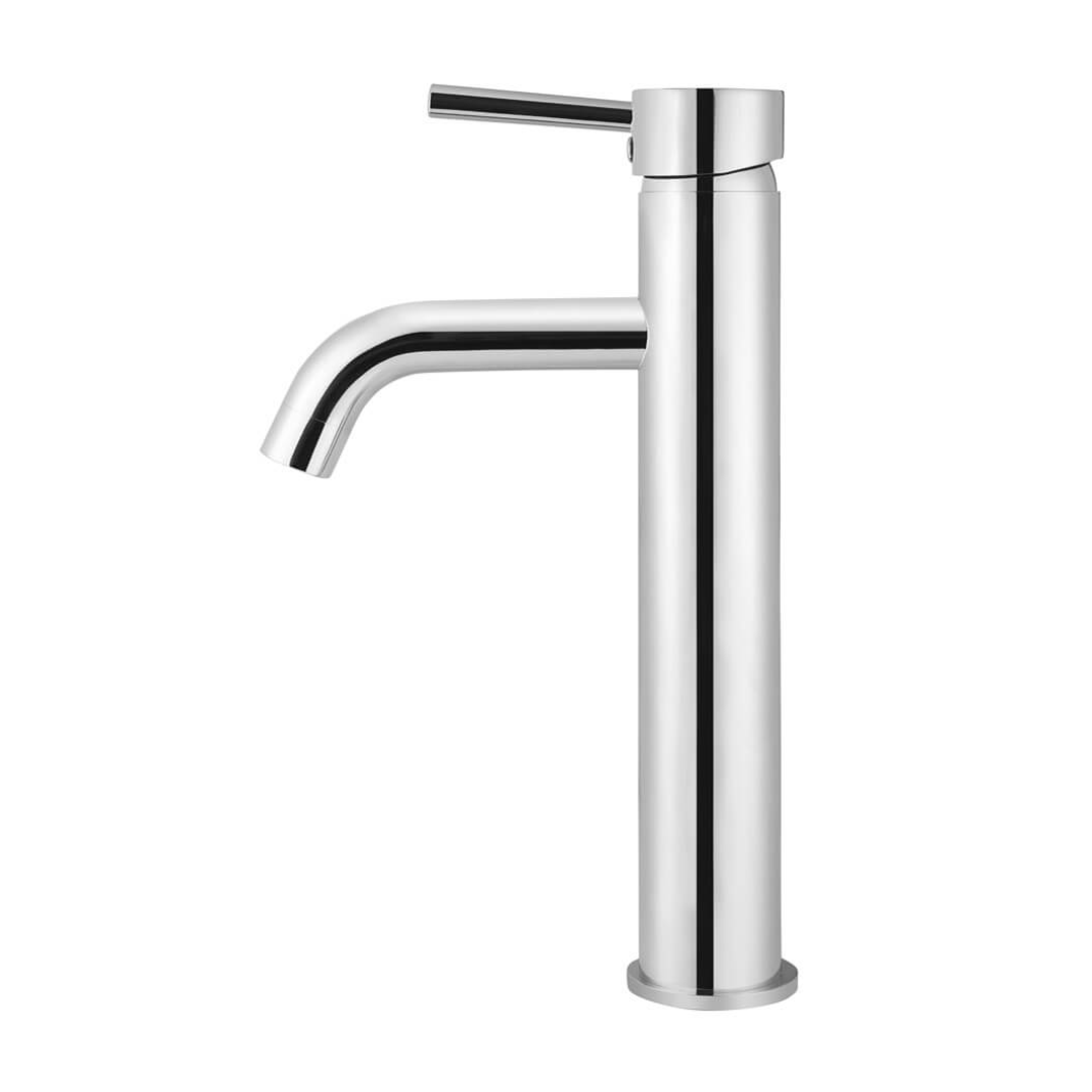Meir Round Tall Curved Basin Mixer Polished Chrome