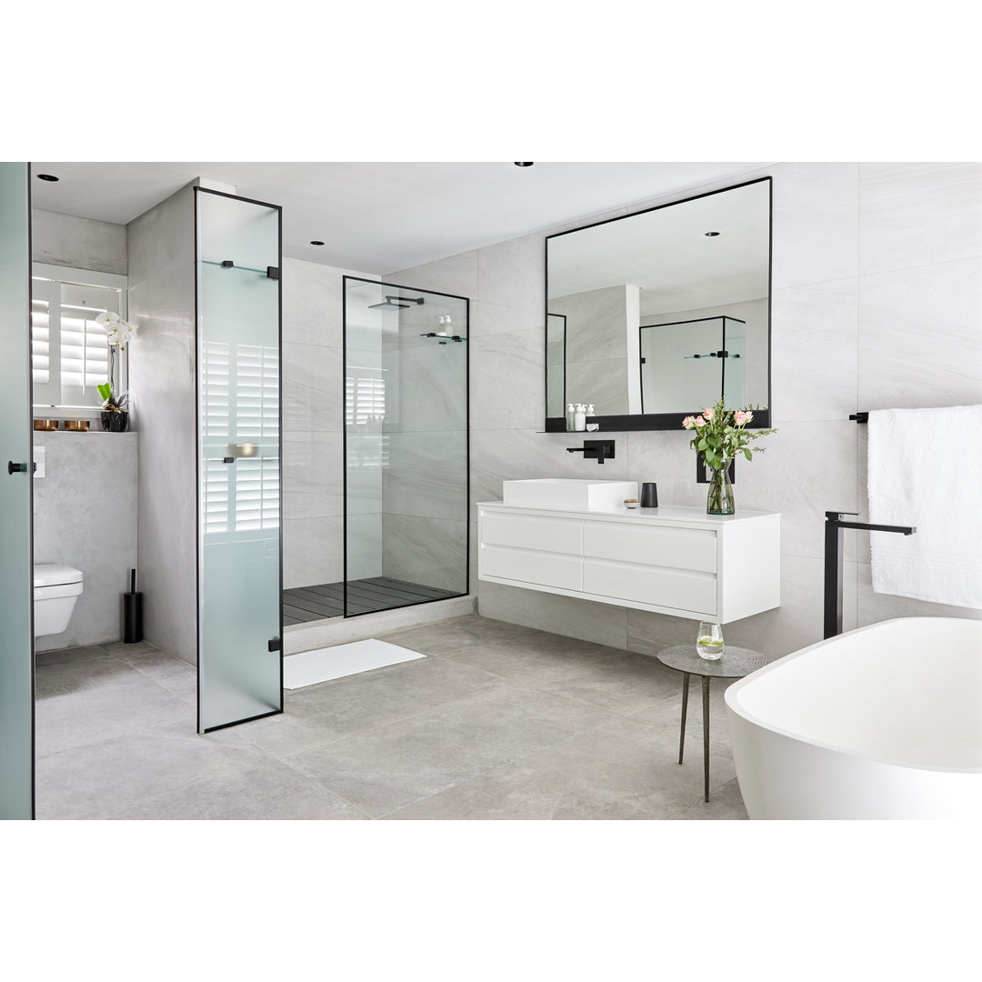 Meir Square Freestanding Bath Mixer Matte Black