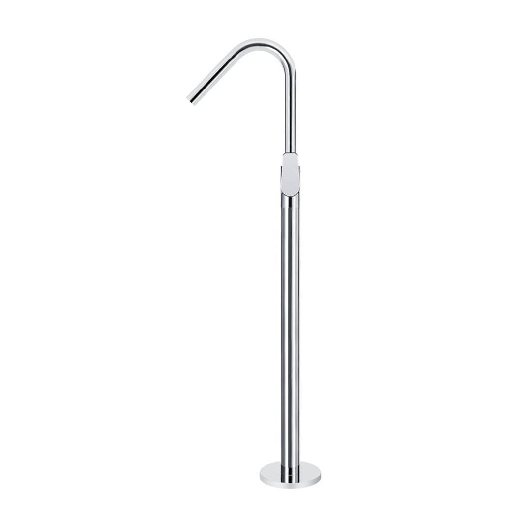 Meir Round Paddle Freestanding Bath Spout And Hand Shower Polished Chrome