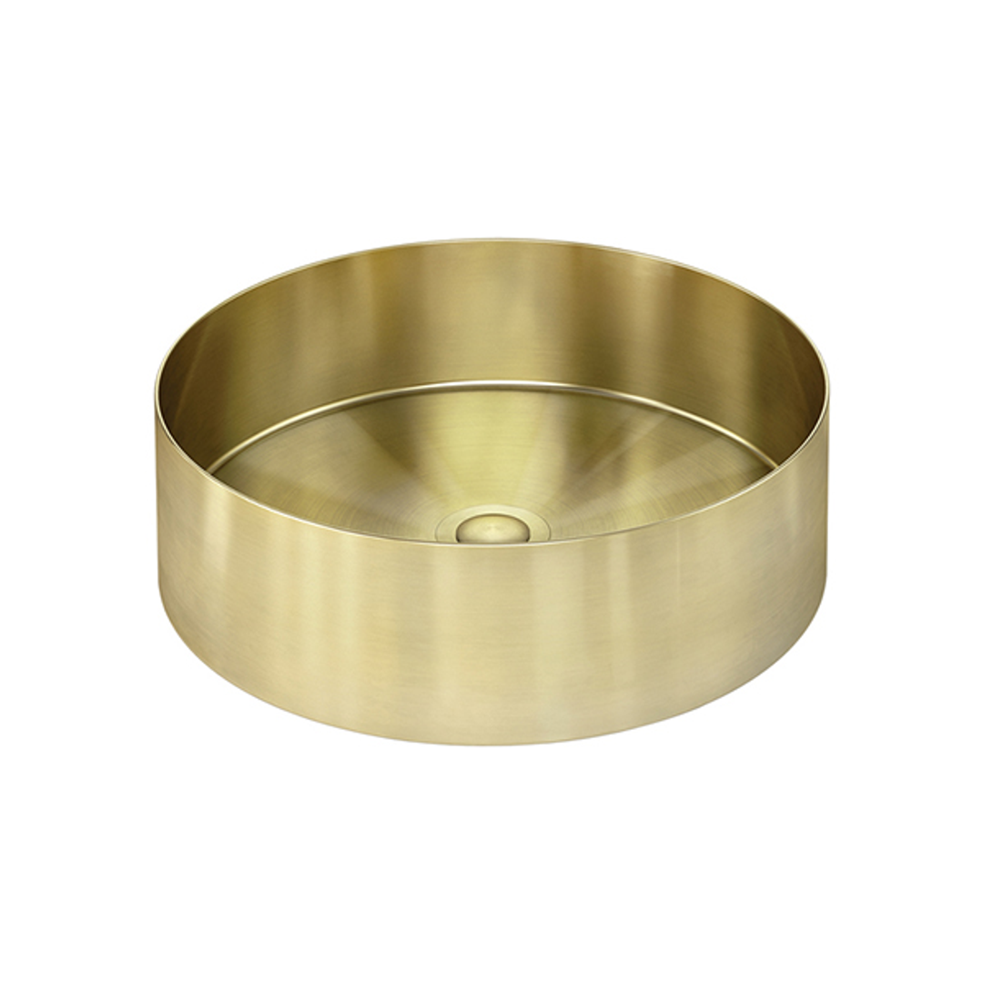 Meir Steel Round Bathroom Basin 380X110 Tiger Bronze Mbrp-380110-Pvdbb