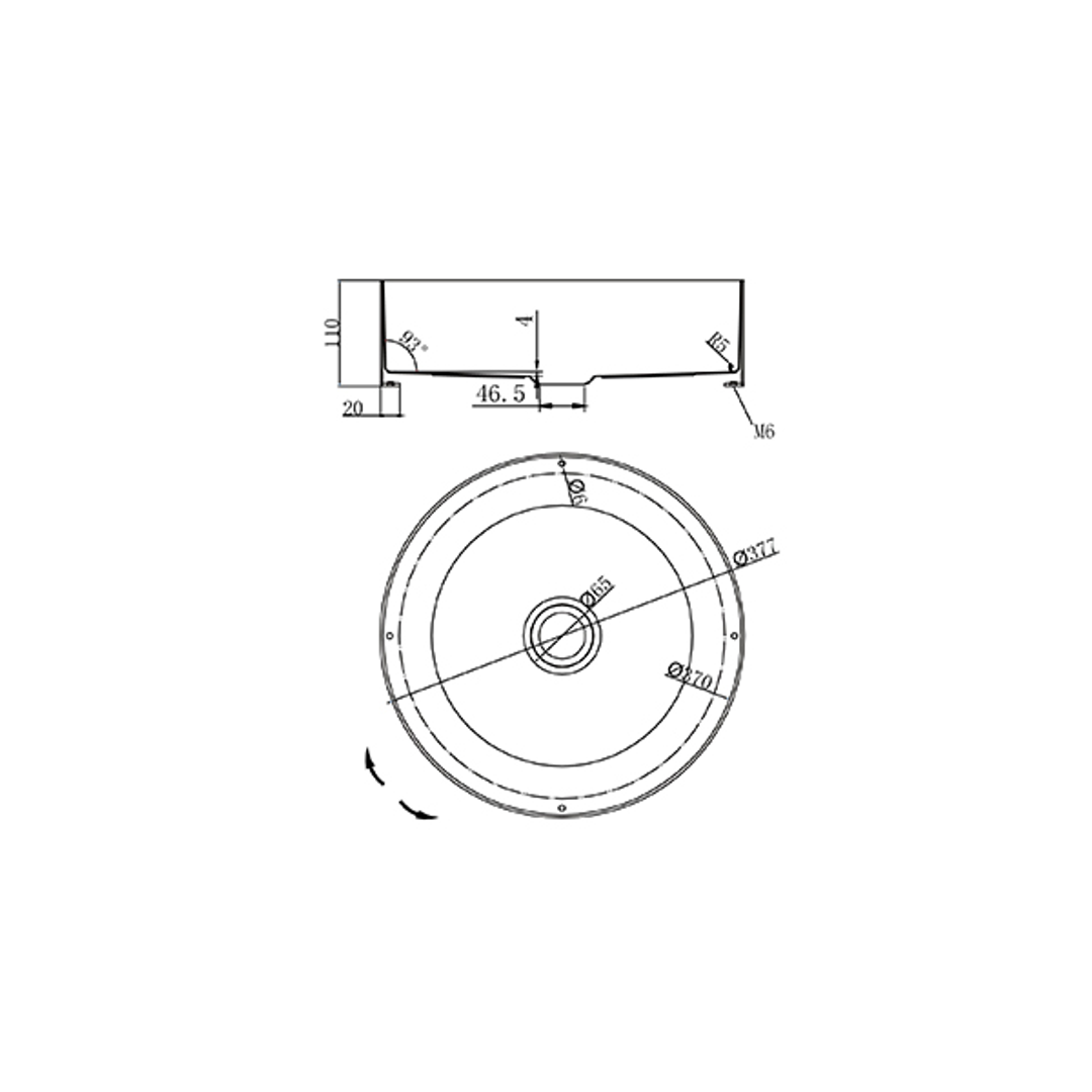 Meir Steel Round Bathroom Basin 380X110 Tiger Bronze Mbrp-380110-Pvdbb