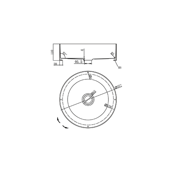 Meir Steel Round Bathroom Basin 380X110 Tiger Bronze Mbrp-380110-Pvdbb