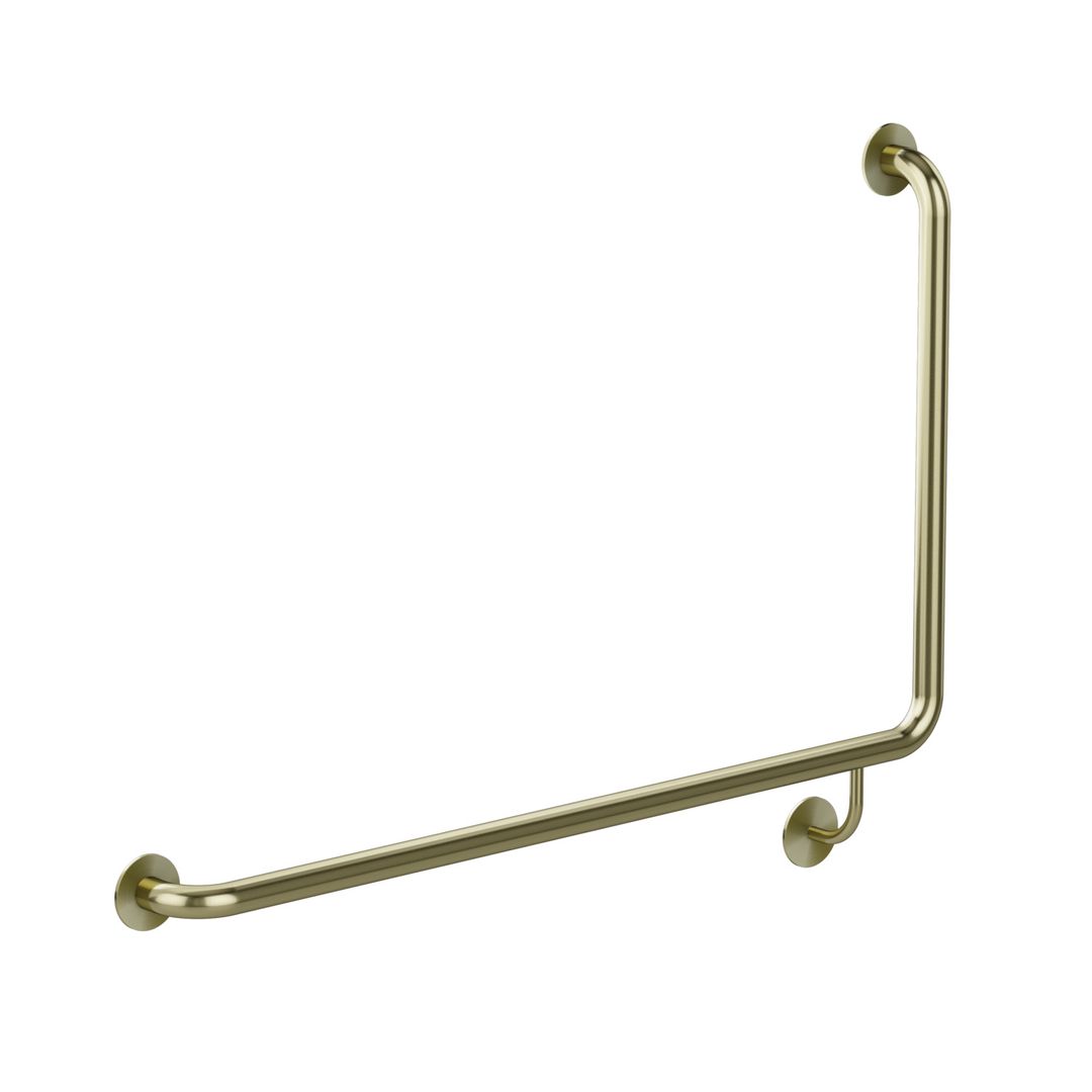 Meir Care Range 90 Degree Left Side Grab Rail 600Mm Tiger Bronze Mcr-90Lh60-Pvdbb