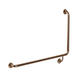 Meir Care Range 90 Degree Left Side Grab Rail 600Mm Lustre Bronze Mcr-90Lh60-Pvdbz