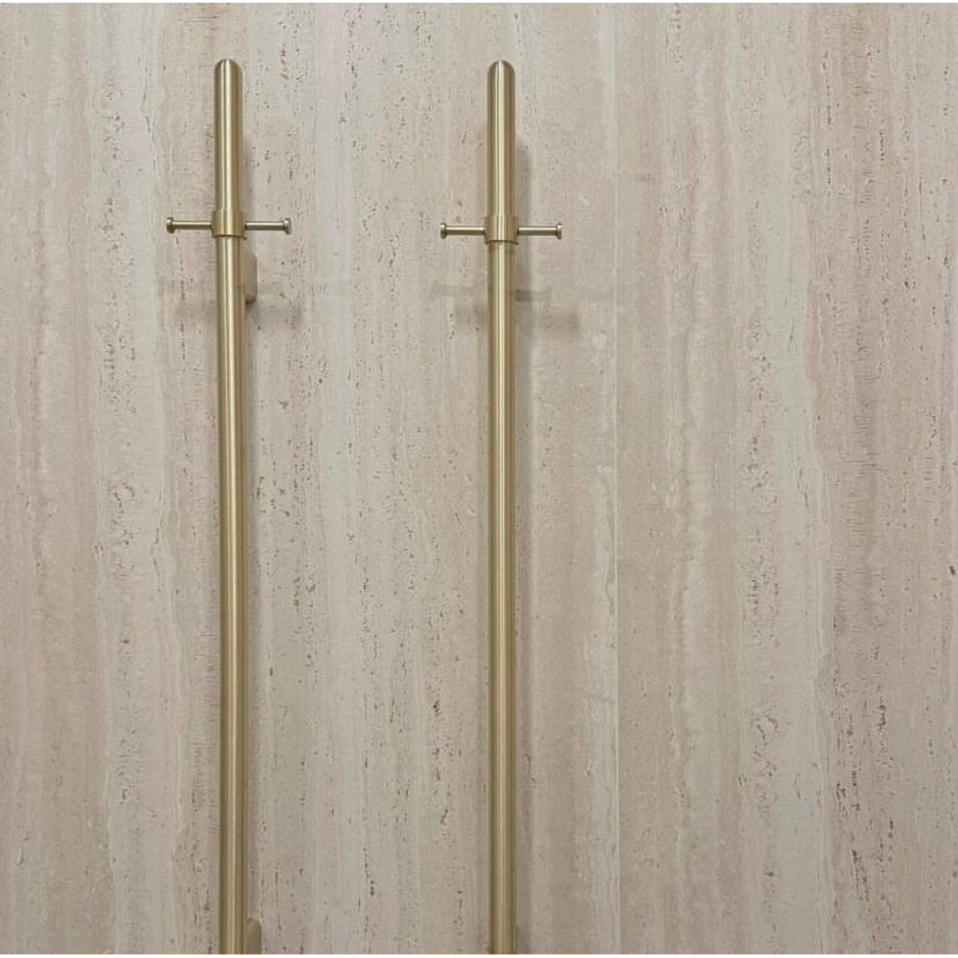 Meir Heated Vertical Towel Rail Tiger Bronze