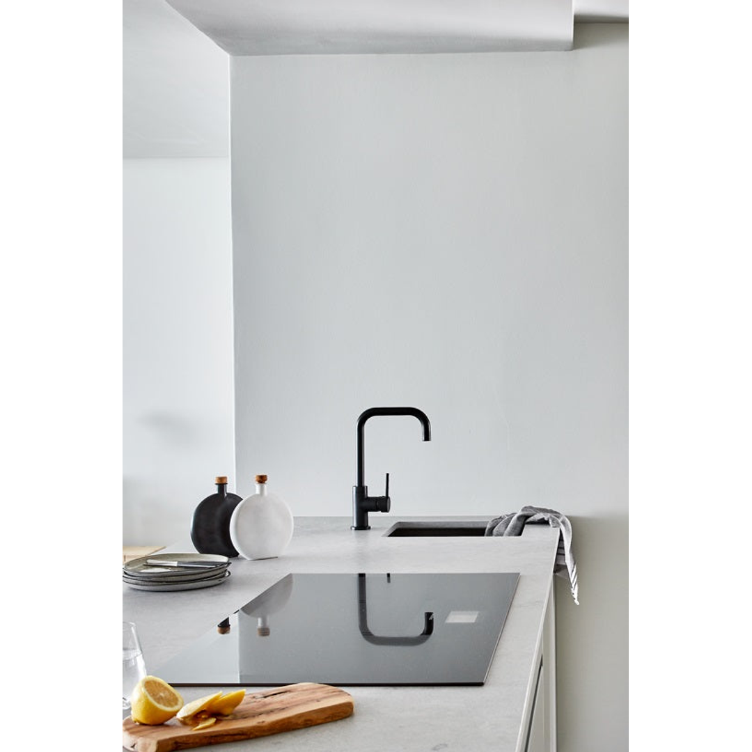 Meir Round Kitchen Mixer Tap Matte Black
