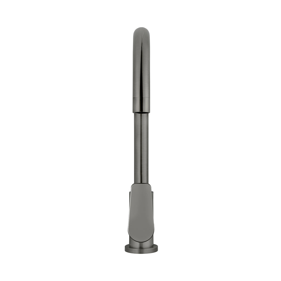 Meir Round Paddle Gooseneck Kitchen Mixer Tap Shadow