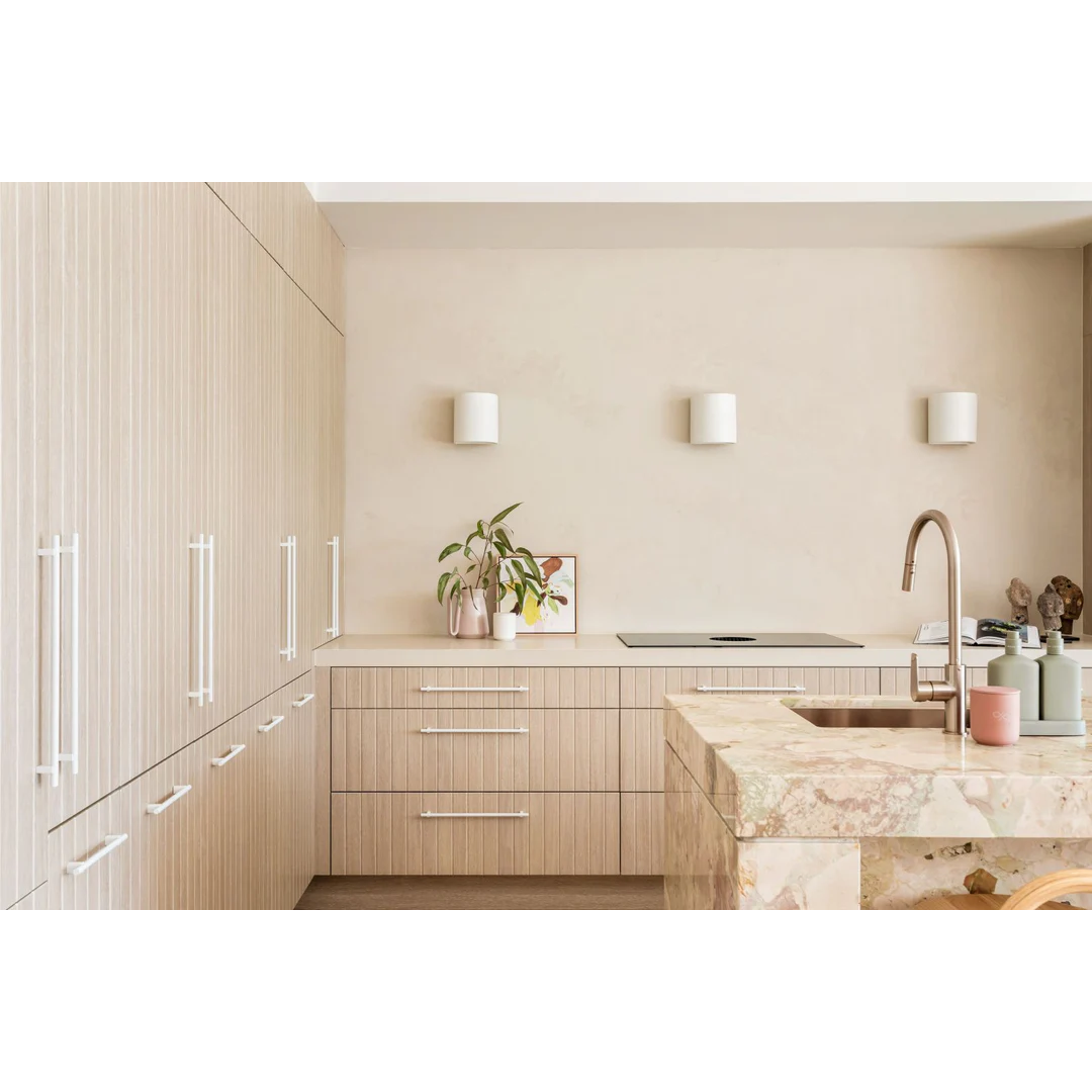 Meir Round Paddle Piccola Pull Out Kitchen Mixer Tap Champagne