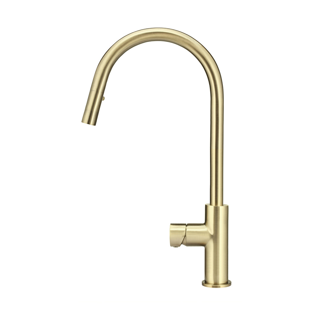 Meir Round Pinless Piccola Pull Out Kitchen Mixer Tap Tiger Bronze