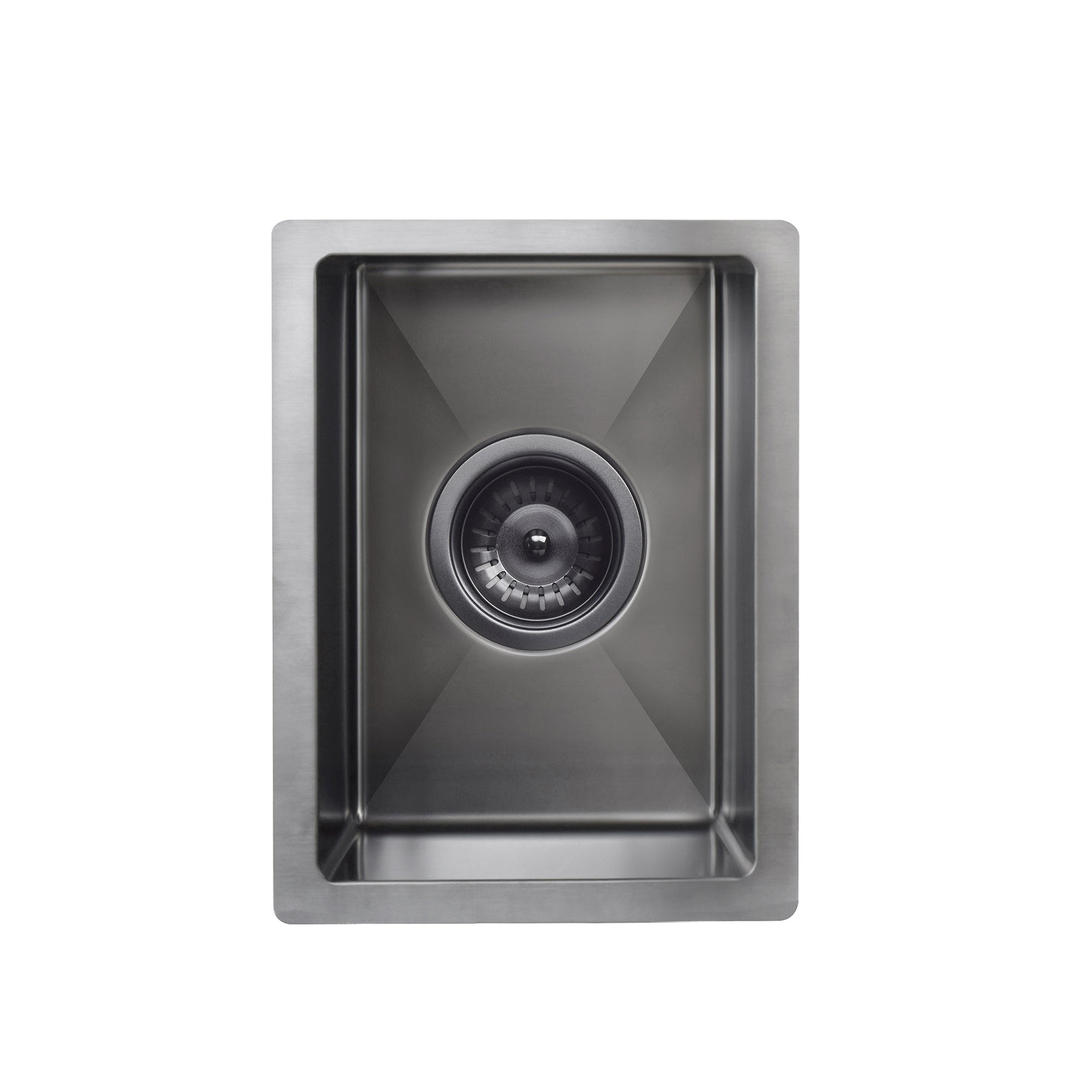 Meir Kitchen Mini Sink Single Bowl 272 X 382 - Brushed Gun Metal