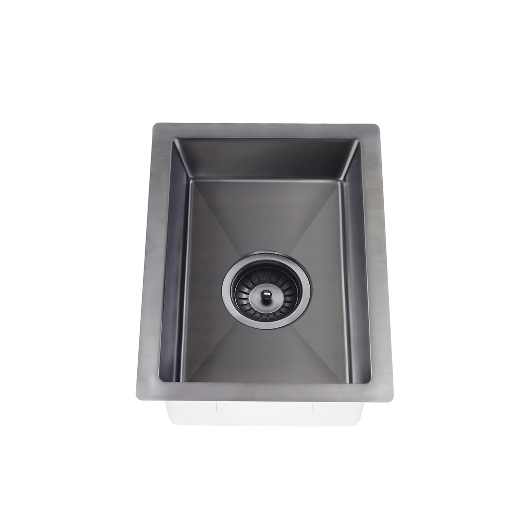 Meir Kitchen Mini Sink Single Bowl 272 X 382 - Brushed Gun Metal