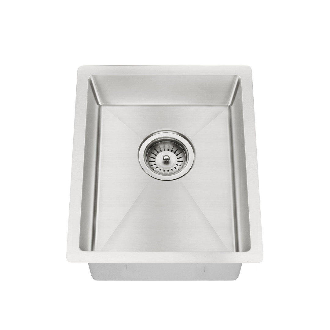 Meir Kitchen Sink Single Bowl 380 X 440 Brushed Nickel