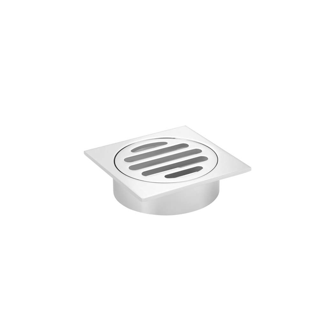 Meir Square Floor Grate Shower Drain 80Mm Outlet Polished Chrome
