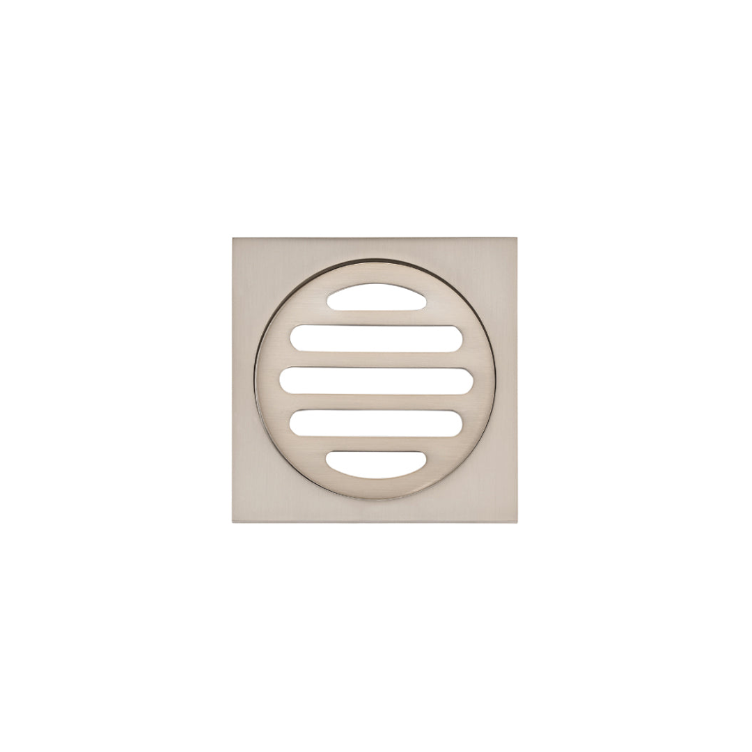 Meir Square Floor Grate Shower Drain 80mm Outlet - Champagne