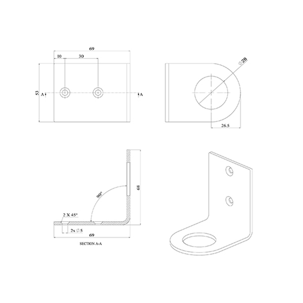 Meir Soap Dispenser Bottle Bracket Stainless Steel Mp10N-Pvdbn