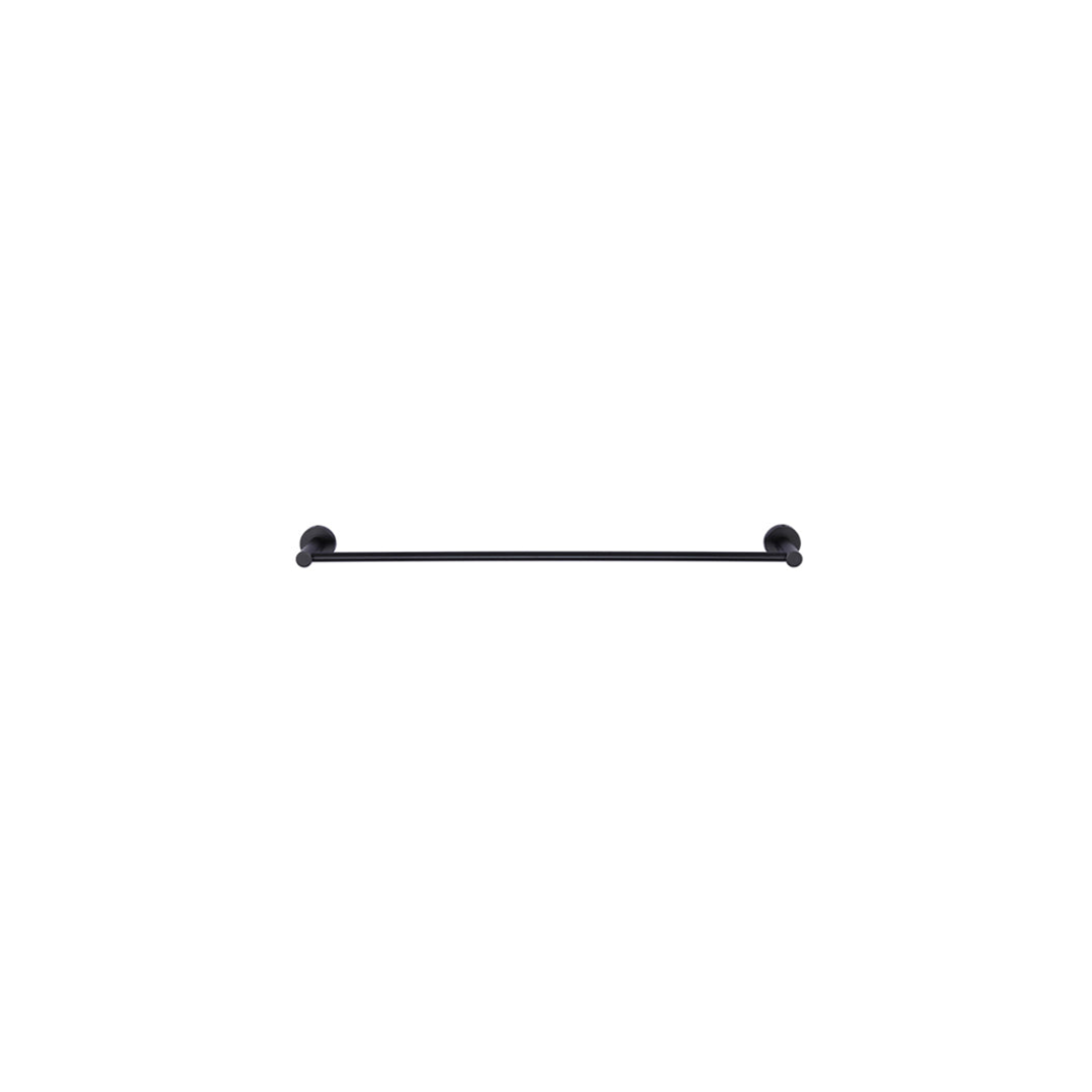 Meir Round Single Towel Rail 600Mm Matte Black