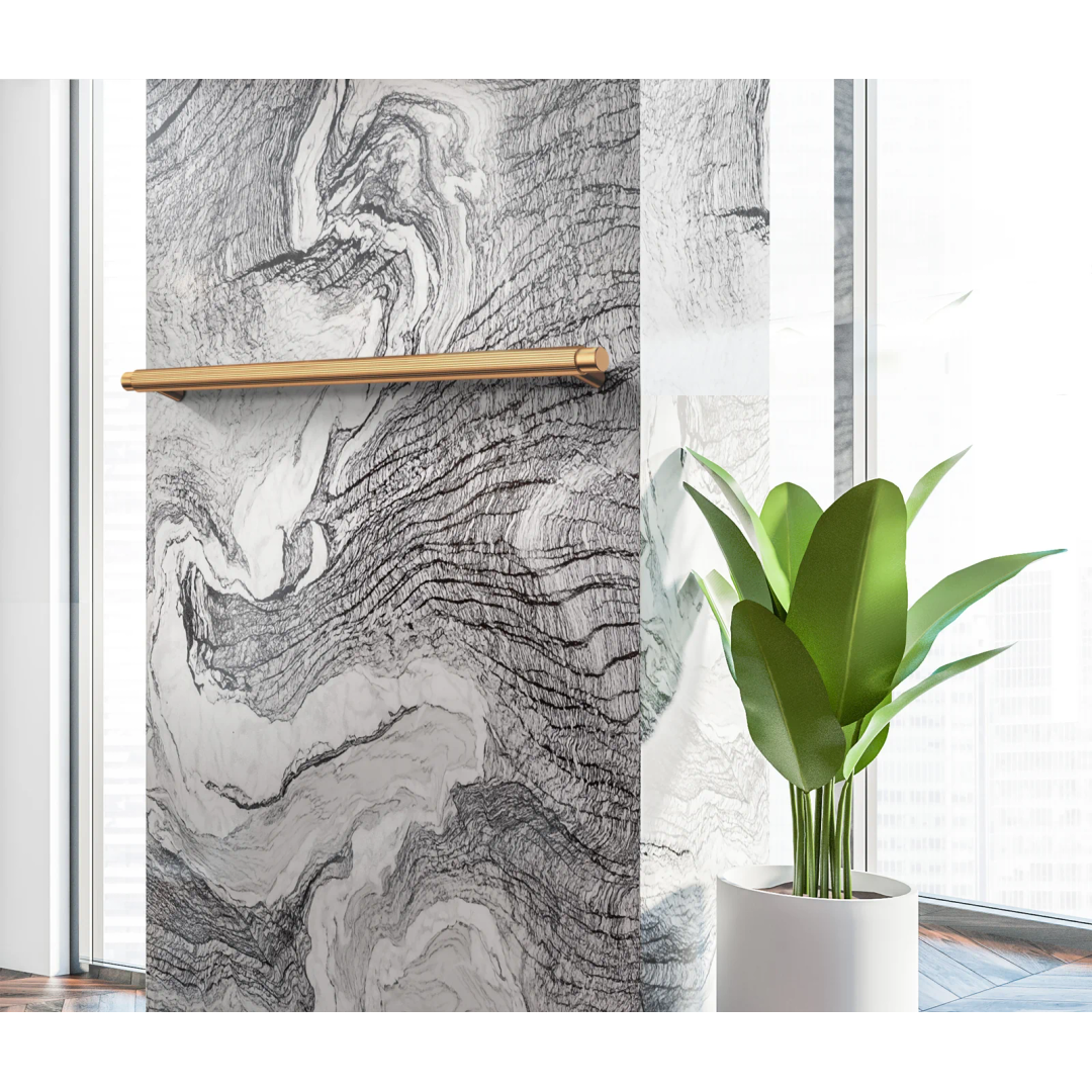 Meir Oppen Round Pull 328mm Cabinet Handle (Linear) Lustre Bronze